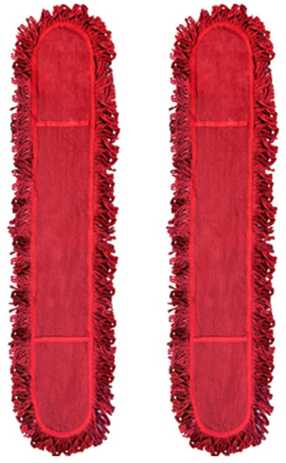 월드크린 리스킹 기름걸레 105cm, 레드, 2개