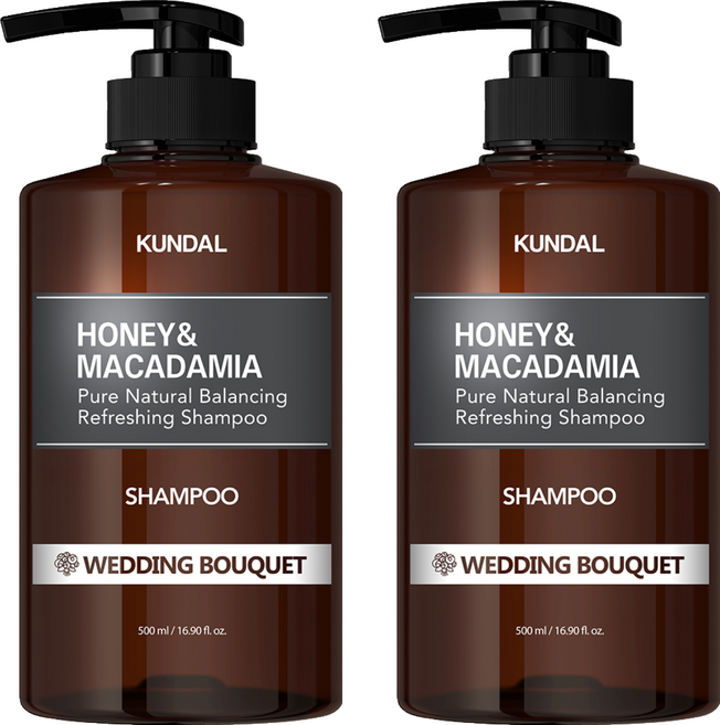 KUNDAL 昆黛爾 蜂蜜澳洲堅果香氛洗髮精 Wedding Bouquet, 500ml, 2瓶