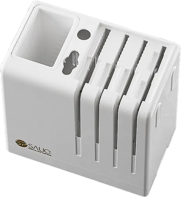 日本SP SAUCE 雙向機能通風瀝水刀具架 ABS樹脂, 白色, 1個