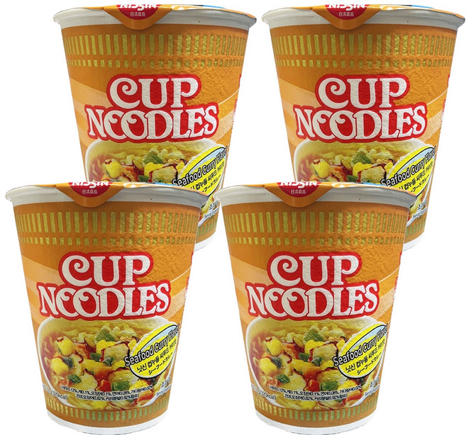 컵누들 씨푸드 커리맛 71g, 4개