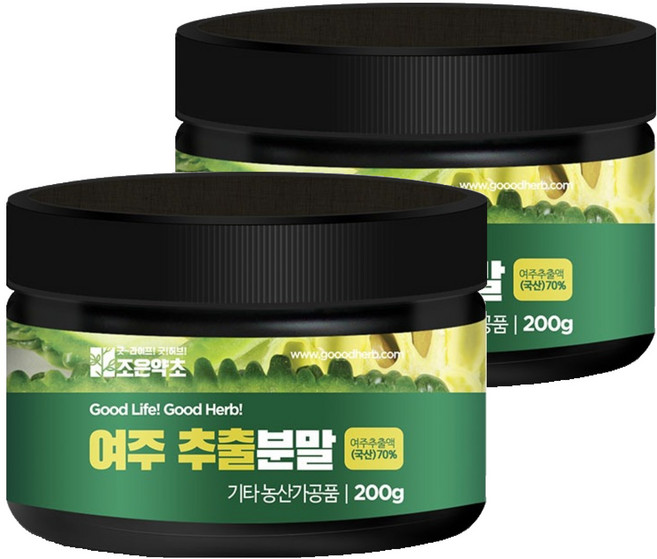 조은약초 여주 추출분말, 2개, 200g