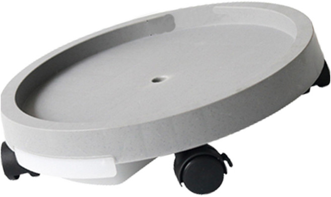 AppleMint 바퀴 고정 기능이 있는 화분 받침대, 그레이, 1개