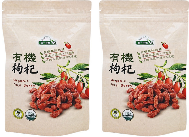 統一生機 有機枸杞袋裝, 150g, 2包