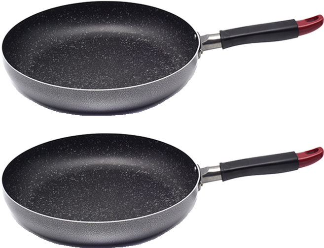 윌리브 실버 메탈릭 분체 프라이팬, 30cm, 2개