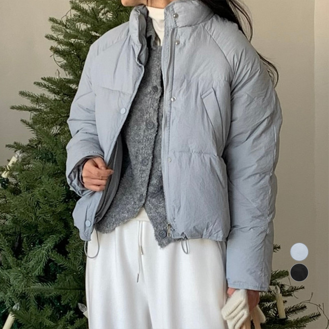 afinar 女款高領短鋪棉外套