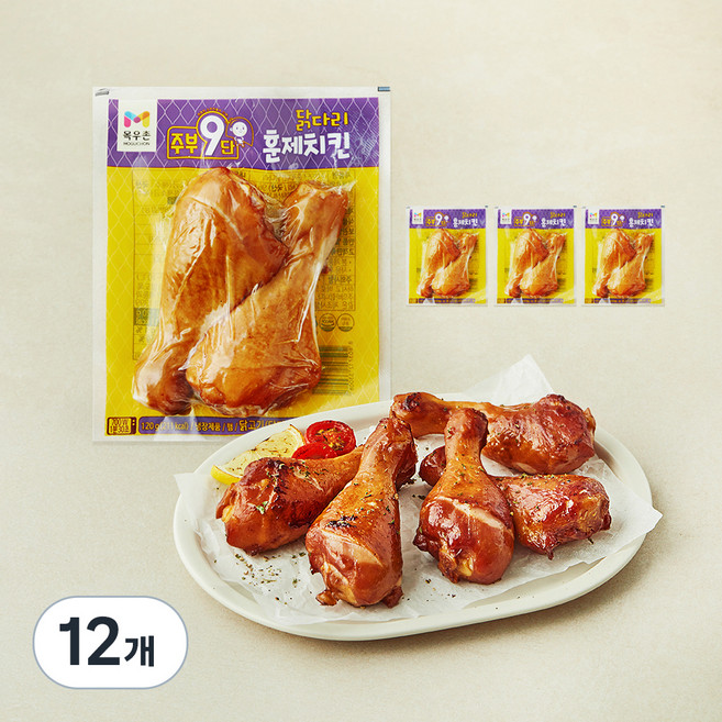 주부구단 훈제치킨 닭다리 2입, 120g, 12개