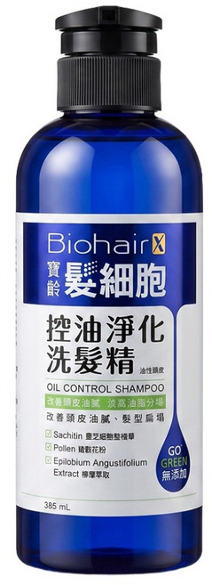 PBF 寶齡富錦 髮細胞控油淨化洗髮精 油性頭皮, 385ml, 1瓶