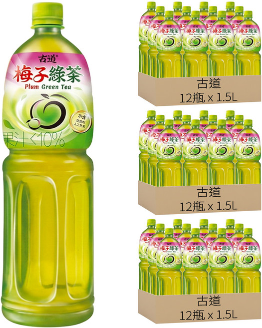 古道 梅子綠茶, 1.5L, 36瓶