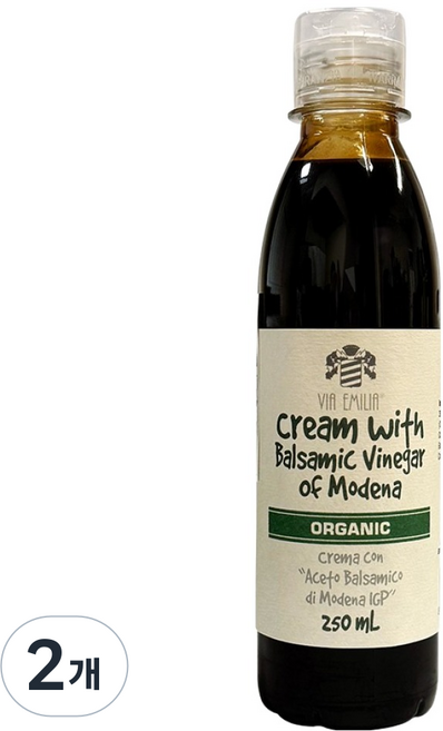 에밀리아 유기농 발사믹 크림 소스, 2개, 250ml