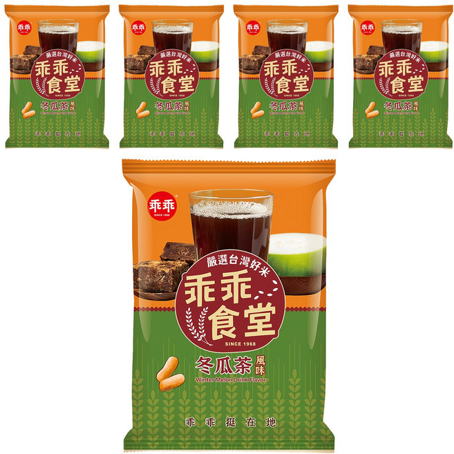 乖乖 乖乖食堂米果 冬瓜茶風味, 5包, 60g