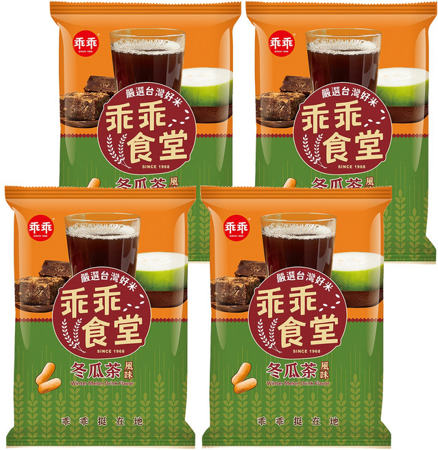 乖乖 乖乖食堂米果 冬瓜茶風味, 4包, 60g
