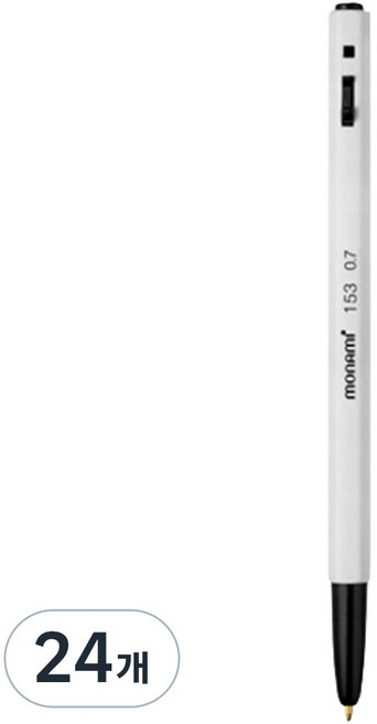 모나미 153볼펜 0.7mm, 흑색, 24개