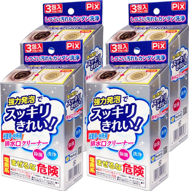 Lion Chemical 獅子化學 泡沫清潔劑 浴室用 3包, 120g, 4盒