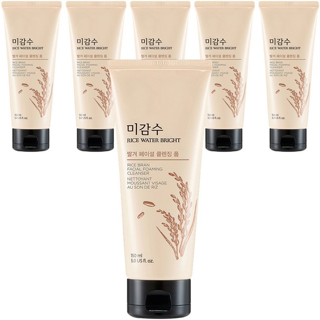 더페이스샵 미감수 브라이트 쌀겨 페이셜 클렌징 폼, 6개, 150ml
