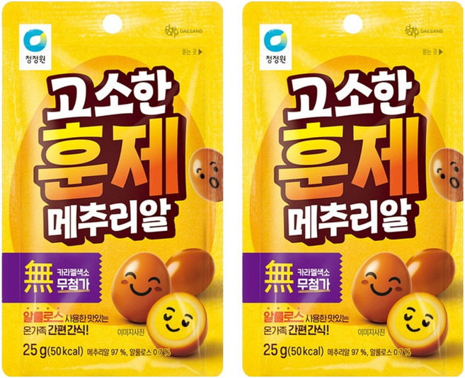 청정원 고소한 훈제 메추리알, 25g, 2개