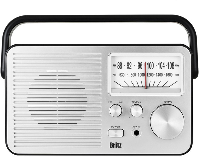브리츠 레트로 아날로그 휴대용 FM AM 라디오, 혼합색상, BZ-R931