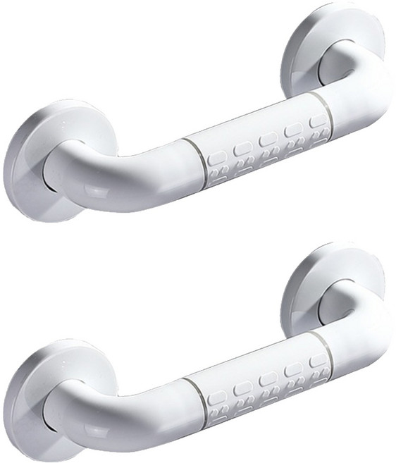 엘듀아 미끄럼방지 ABS 안전바, 2개, 화이트