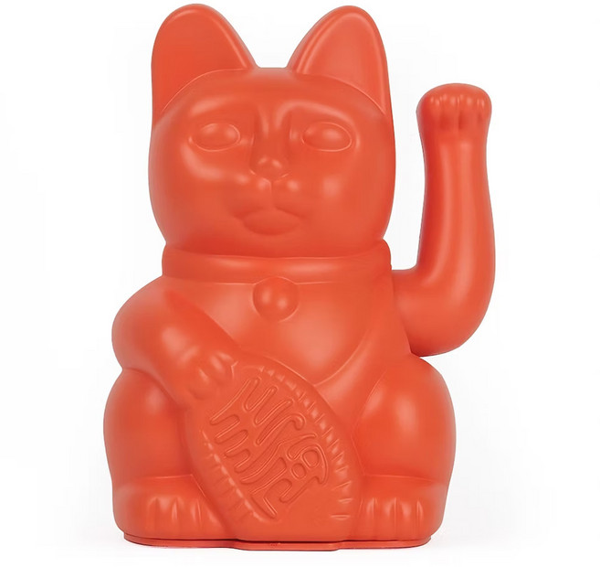Diminuto Cielo 幸運繽紛招財貓 - 亮橘色 15cm
