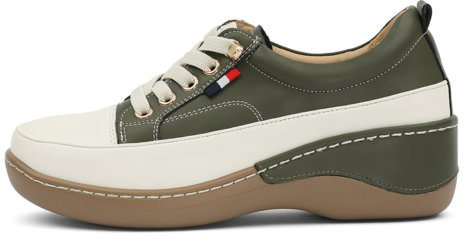 제이슈 소가죽 앤드미 경량 통굽 스니커즈 5cm