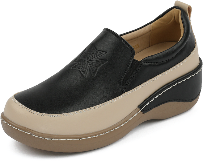 J SHOE 牛皮輕量Ello厚底懶人鞋 5cm