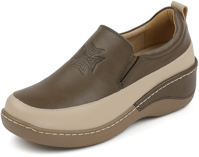 J SHOE 牛皮輕量Ello厚底懶人鞋 5cm