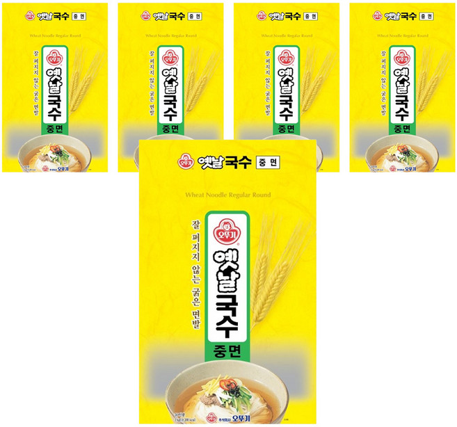 오뚜기옛날 국수중면, 3kg, 5개