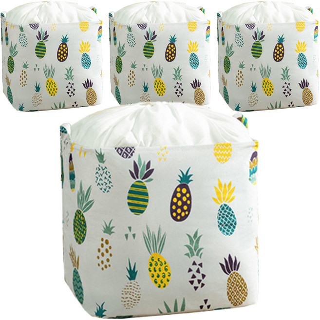 빅사이즈 다용도 수납함, 파인애플, 4개