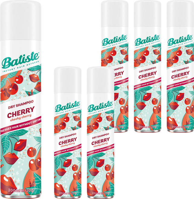 Batiste 芭緹絲 乾洗髮噴霧 香甜櫻桃, 200ml, 6瓶