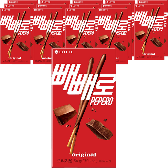 롯데웰푸드 빼빼로 초코, 54g, 15개