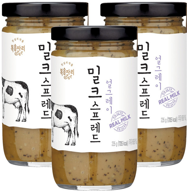 복음자리 밀크스프레드 얼그레이, 235g, 3개