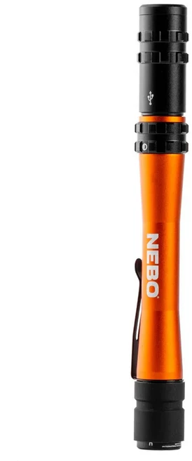 NEBO Master 筆型手電筒 500流明 IP67防水防塵等級, 黑色 + 橘色, 1個