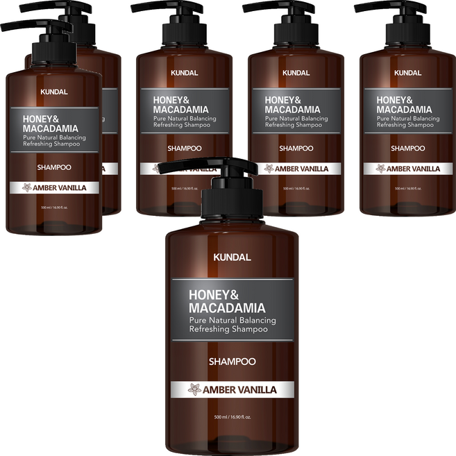 쿤달 네이처샴푸 엠버바닐라향, 500ml, 6개