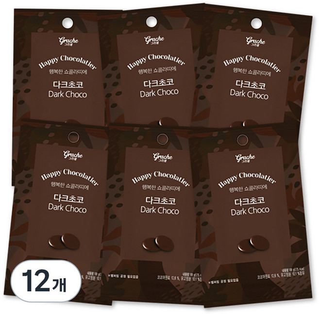 Grashe 幸福巧克力師 黑巧克力 100g, 單品, 12個