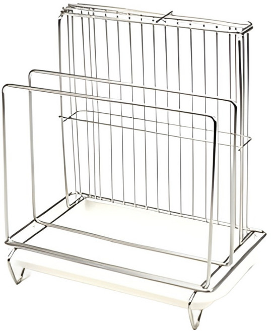 HIKARI 日光生活 304不鏽鋼刀具砧板架 瀝水盤設計 廚房收納, 不銹鋼色, 1個