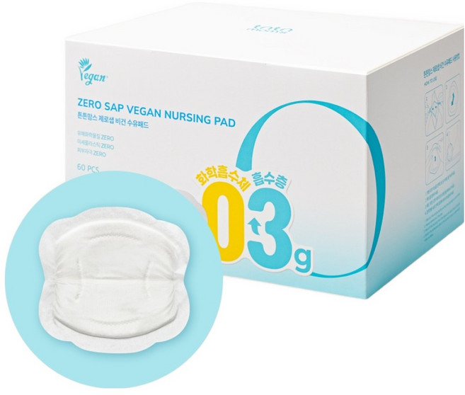 튼튼맘스 제로샙 비건 수유패드, 60매, 1개