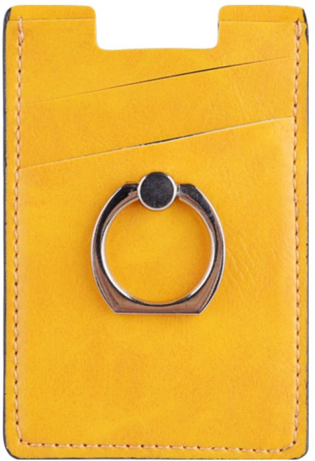 다온 휴대폰 부착형 2단 카드포켓 + 링스탠드 세트, 03 옐로우, 1세트