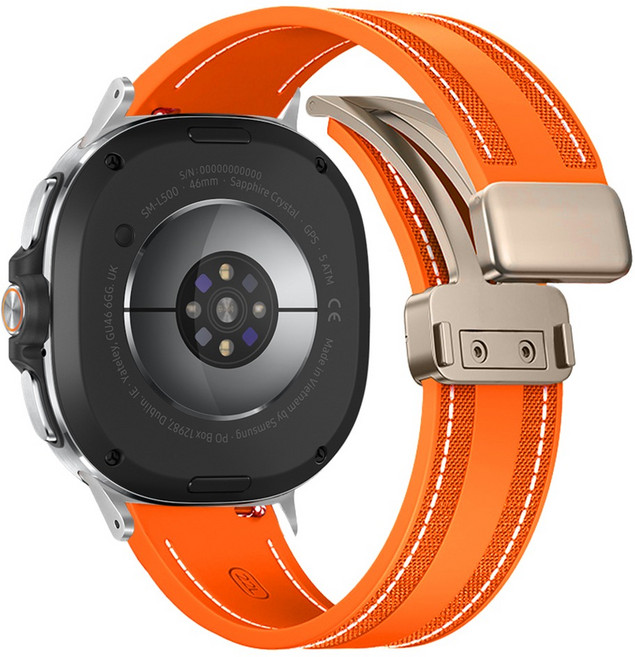 스페이스쉴드 컴포트 핏 디버클 나일론 실리콘 스트랩, 오렌지, 1개