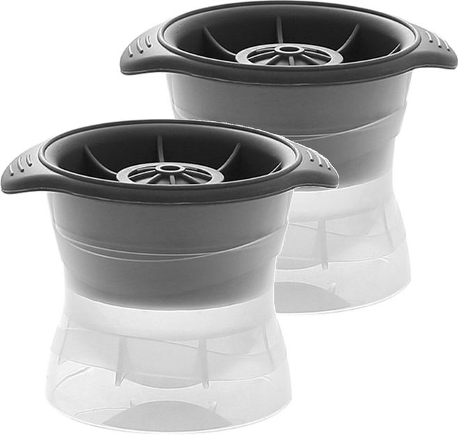 comet 矽膠製冰球模具, 黑色 + 透明色, 2個