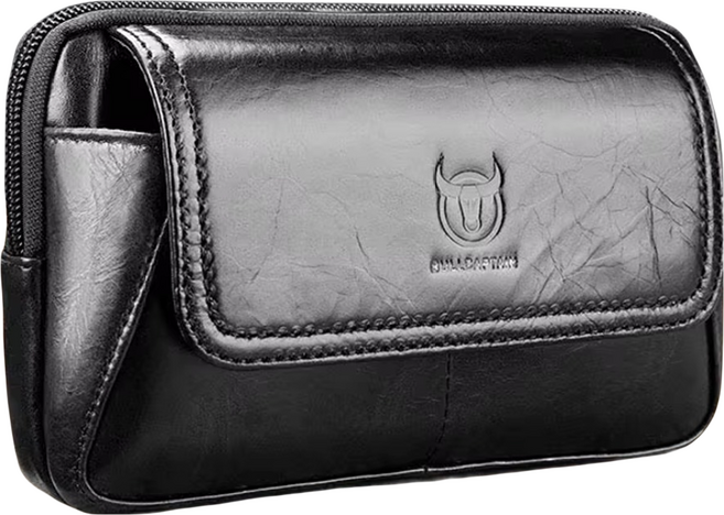 BULLCAPTAIN 真皮頭層牛皮多款式男士腰包手機包 LB775