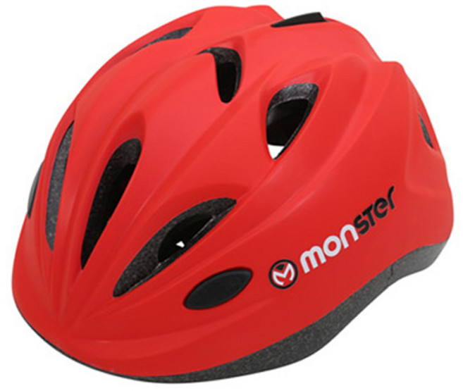 몬스터 아동용 인라인 헬멧 BH306, 레드, 1개