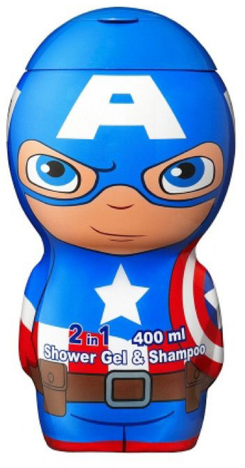 MARVEL 漫威 美國隊長 2合1沐浴洗髮精, 400ml, 1瓶