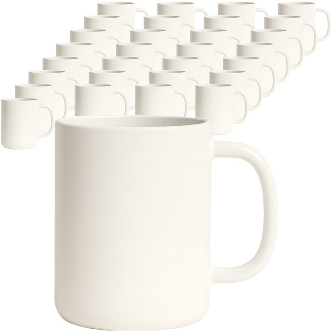 리빙메이트 트라이탄 안깨지는 머그컵 480ml, 아이보리, 54개