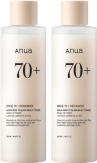 Anua 70米萃亮白化妝水, 2瓶, 250ml