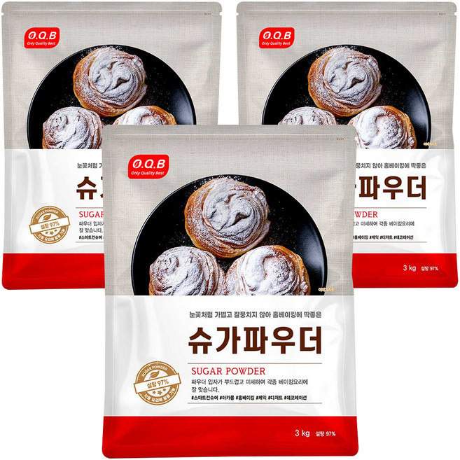 OQB 슈가파우더, 3kg, 3개