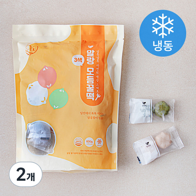 창억떡 말랑 모듬 꿀떡 (냉동), 600g, 1개입, 2개