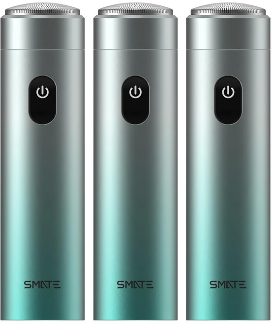 SMATE 須眉 輕巧3刀智能渦輪刮鬍刀 ST-R120 極光綠, 3個, 1入