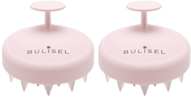 뷰리셀 두피마사지 샴푸브러쉬, 핑크, 2개
