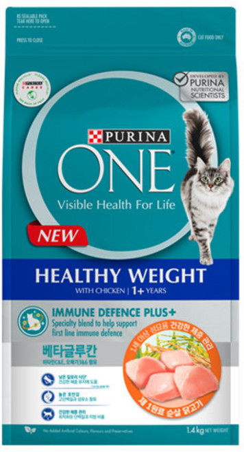 퓨리나원 캣 기능성 사료, 다이어트(체중감소), 1.4kg, 1개