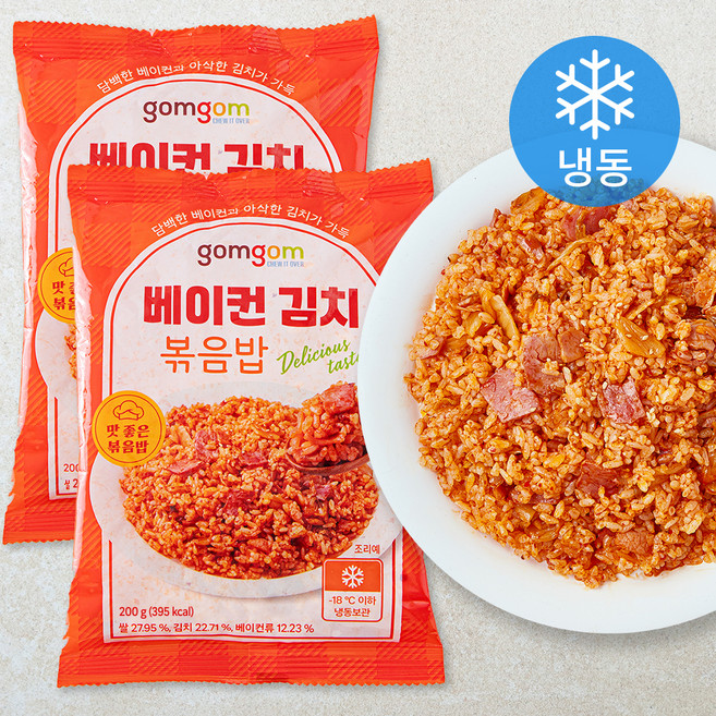 곰곰 베이컨 김치볶음밥 (냉동), 200g, 2개