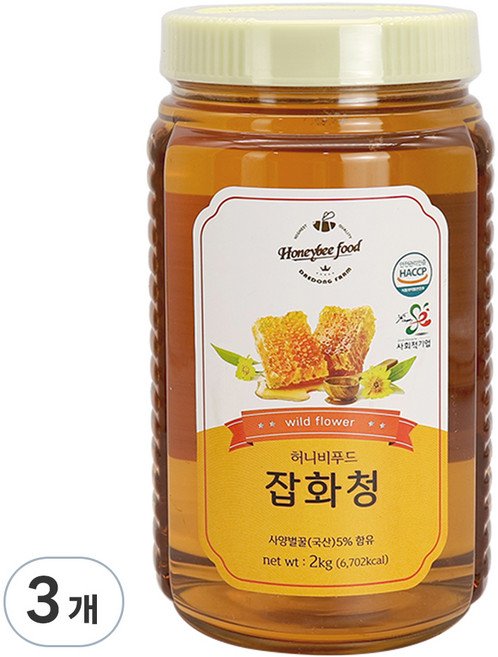 허니비푸드 잡화청, 2kg, 3개